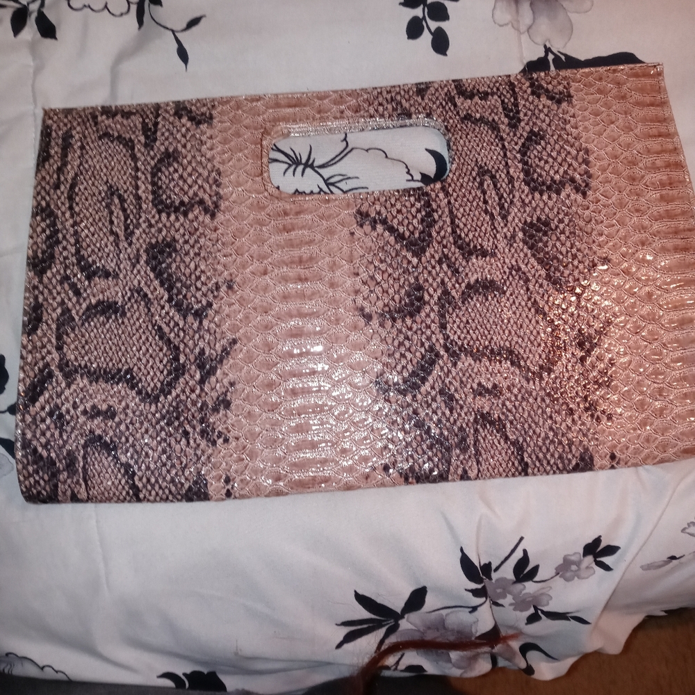 Snakeskin clutch
